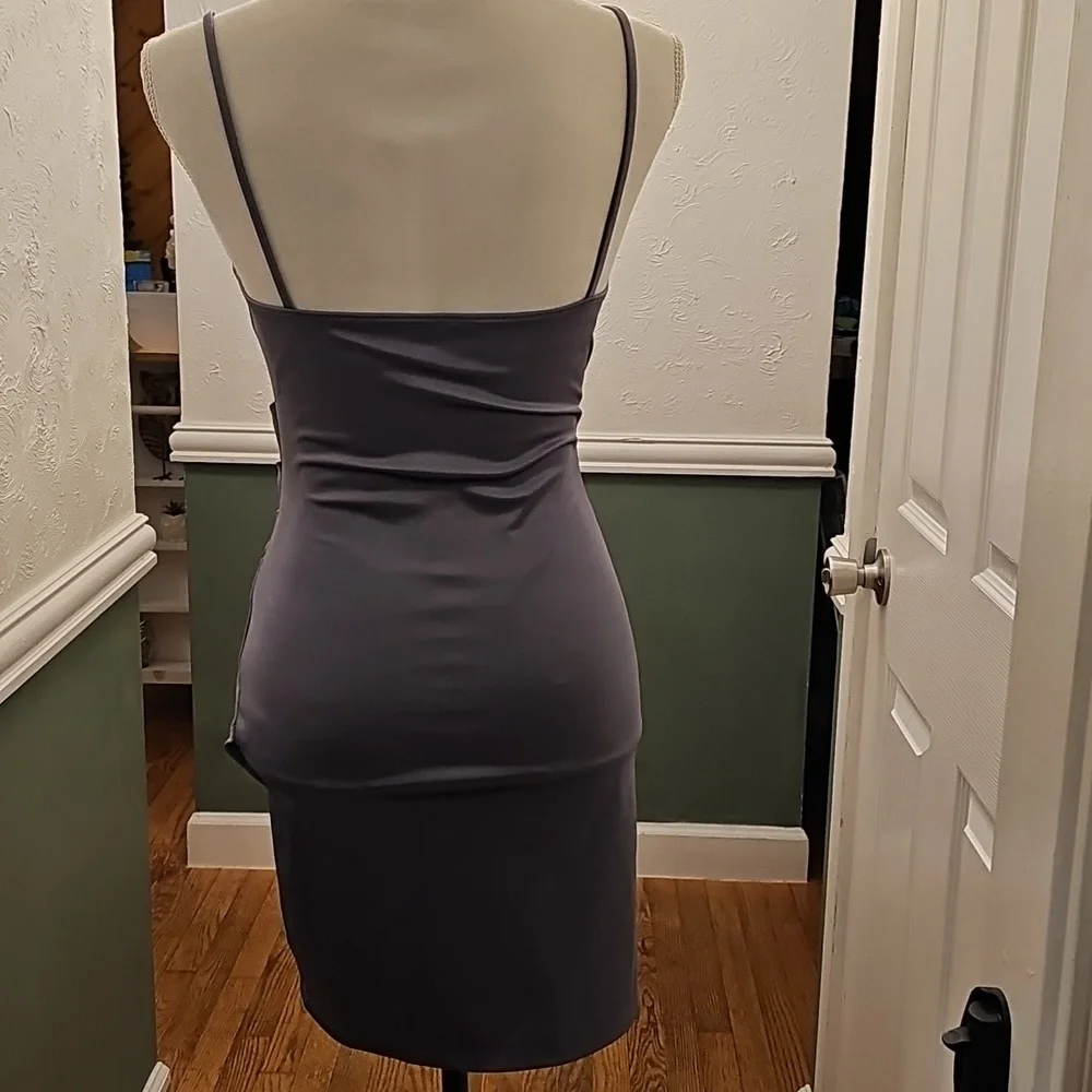 Windsor Satin Lavender/Gray Mini Dress - Picture 2 of 3